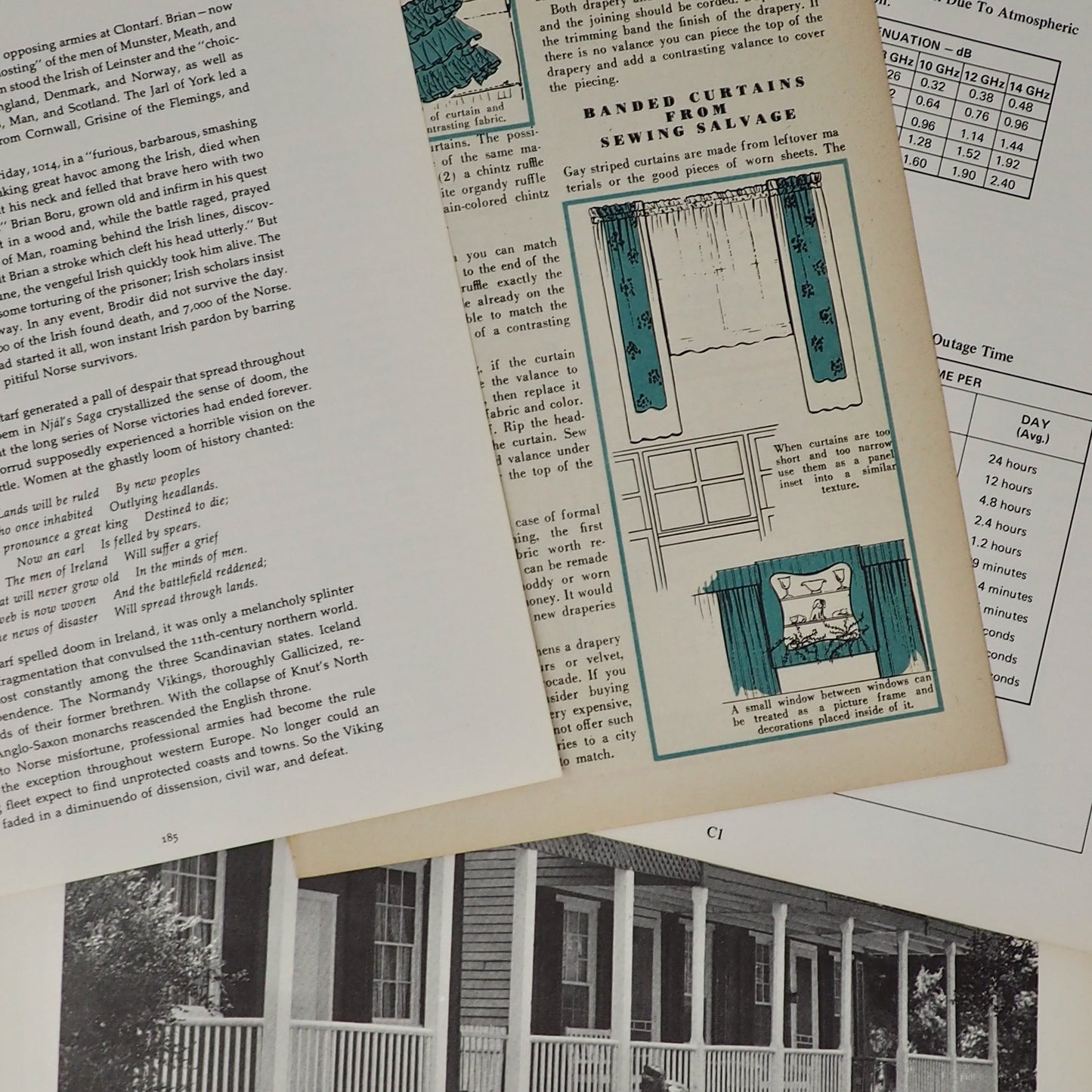 Curated Vintage Book Page Bundles From 1890s to 1980s - 10 to 25 different books!