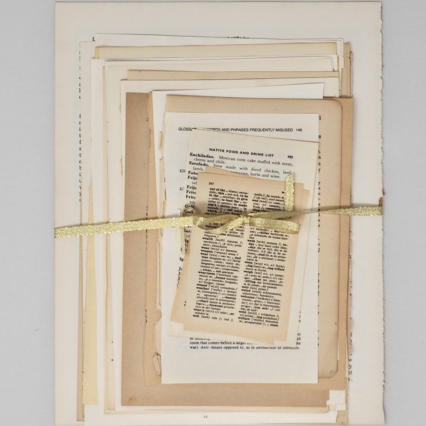 Curated Vintage Book Page Bundles From 1890s to 1980s - 10 to 25 different books!