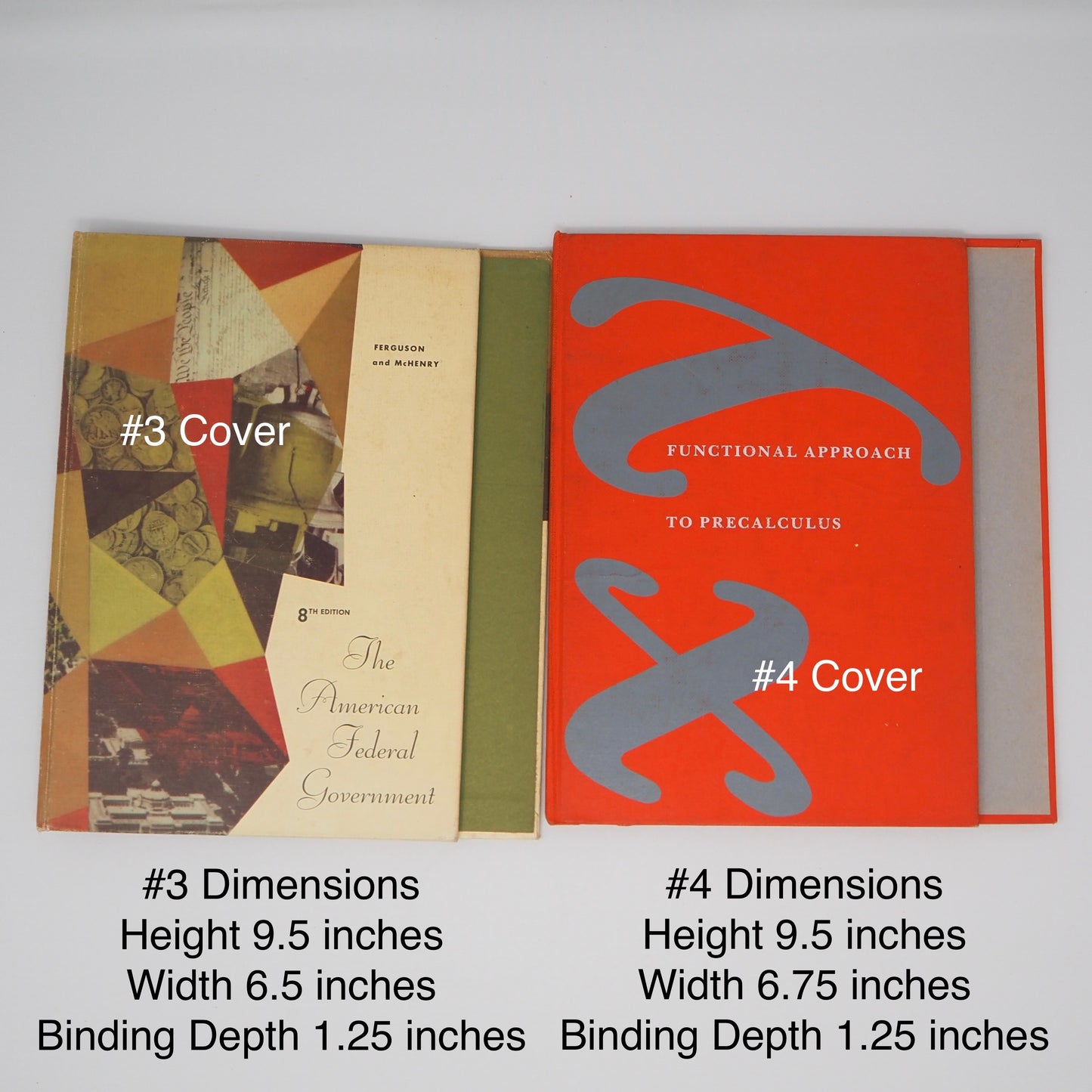 Vintage Distressed Book Covers, 4-11 inches tall, Full of Character, Front & Back, Attached Spines