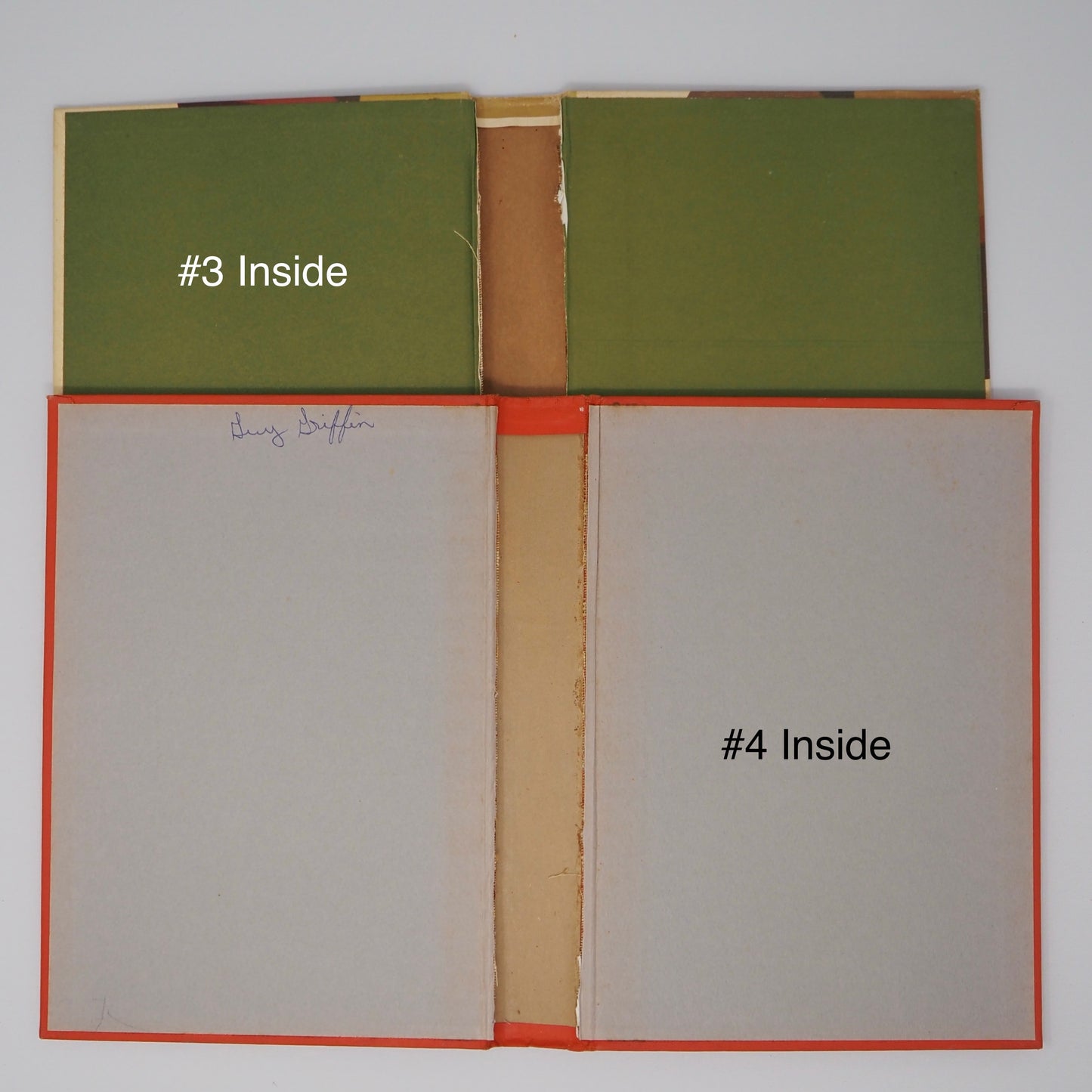 Vintage Distressed Book Covers, 4-11 inches tall, Full of Character, Front & Back, Attached Spines