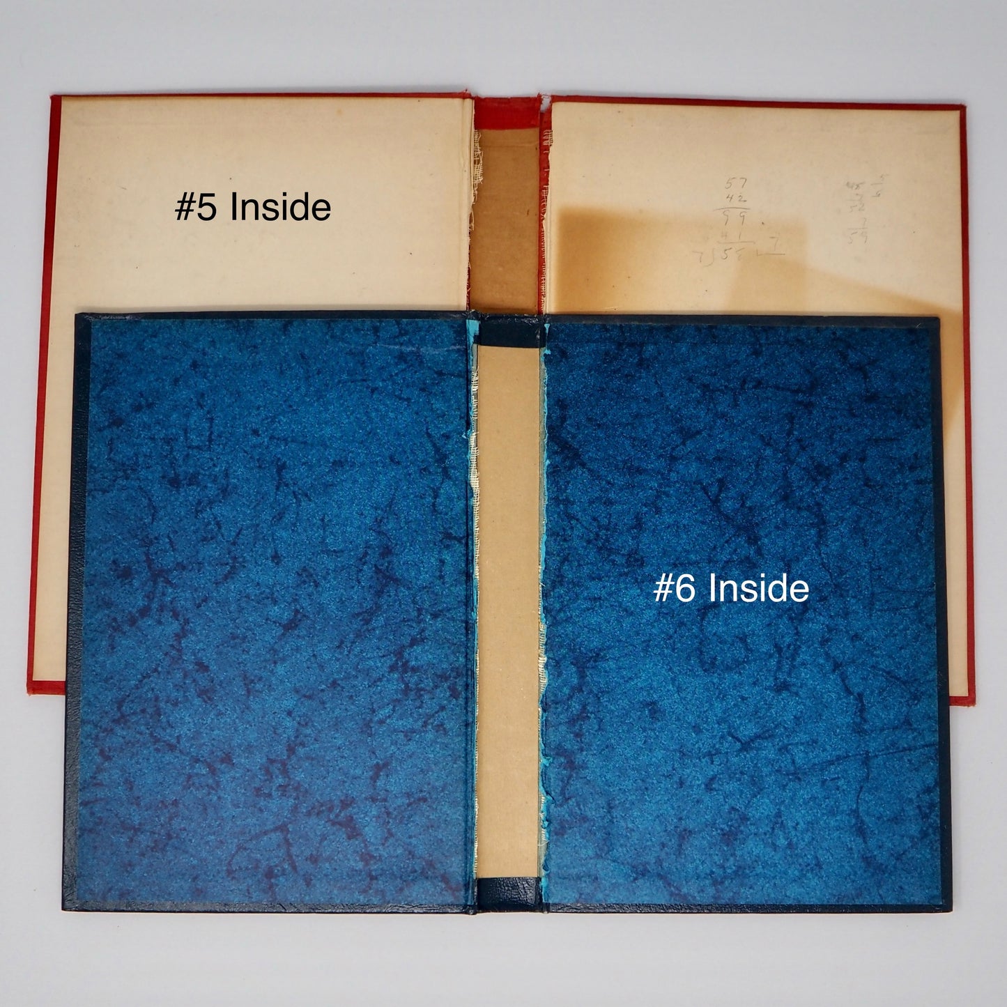 Vintage Distressed Book Covers, 4-11 inches tall, Full of Character, Front & Back, Attached Spines